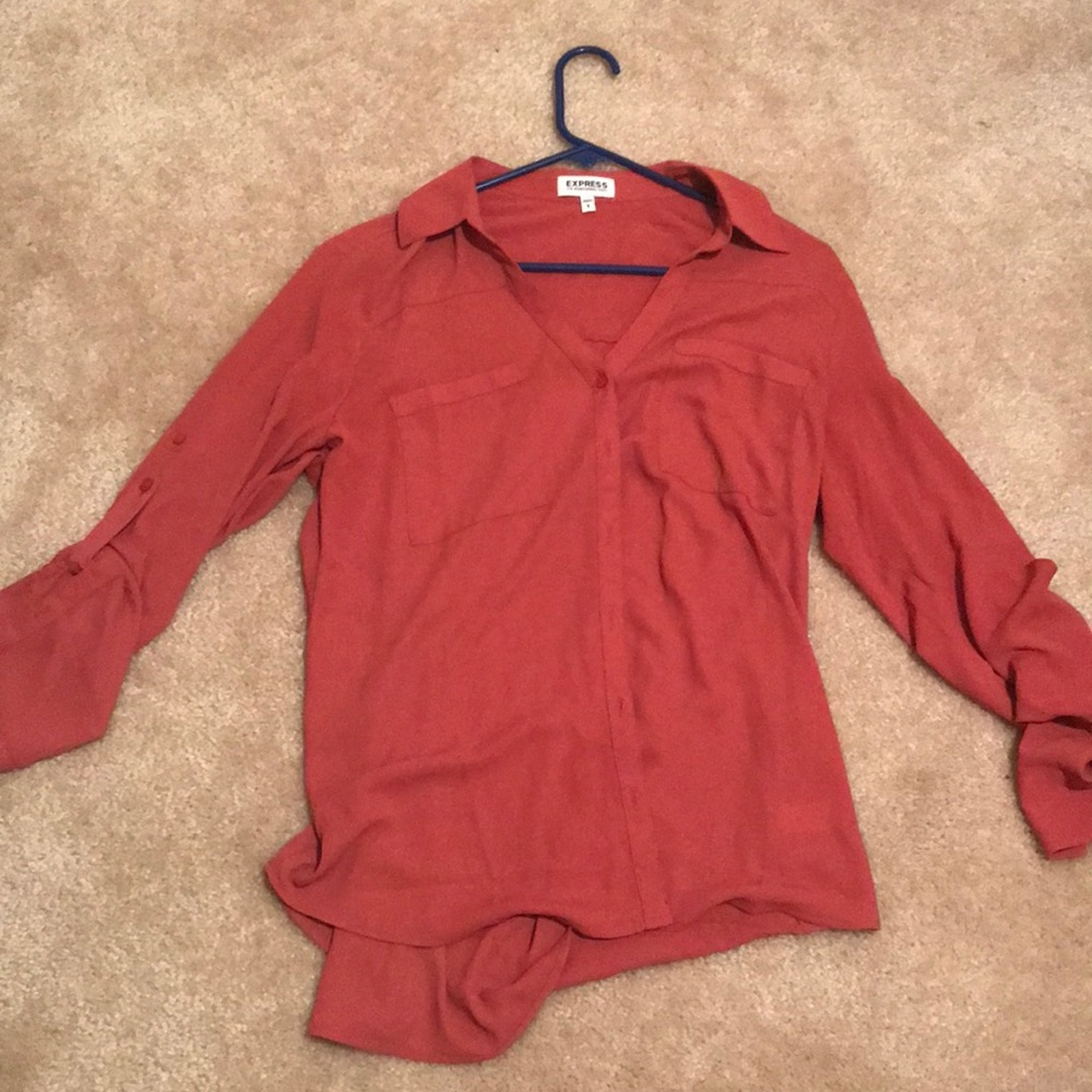 The Portofino Shirt by Express in Mauve color